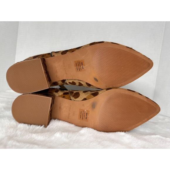 Cole Haan Womens Elyse Animal Print Block Heel Ankle Booties Size 9 1/2B - Picture 8 of 10